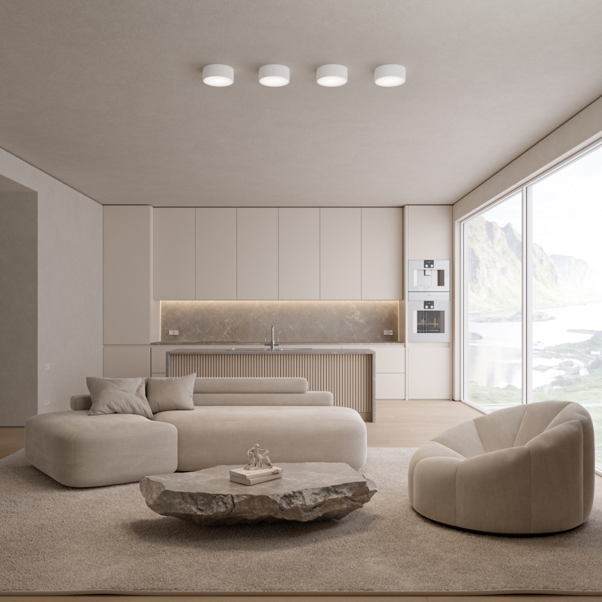 Brilagi - LED RGBW stmievateľné stropné svietidlo CLARE 1xE27/9W/230V 2700-6500K priemer 20 cm Wi-Fi biela