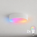 BRILAGI - LED RGBW stmievateľné stropné svietidlo CLARE 2xE27/12W/230V 2700-6500K priemer 30 cm biela