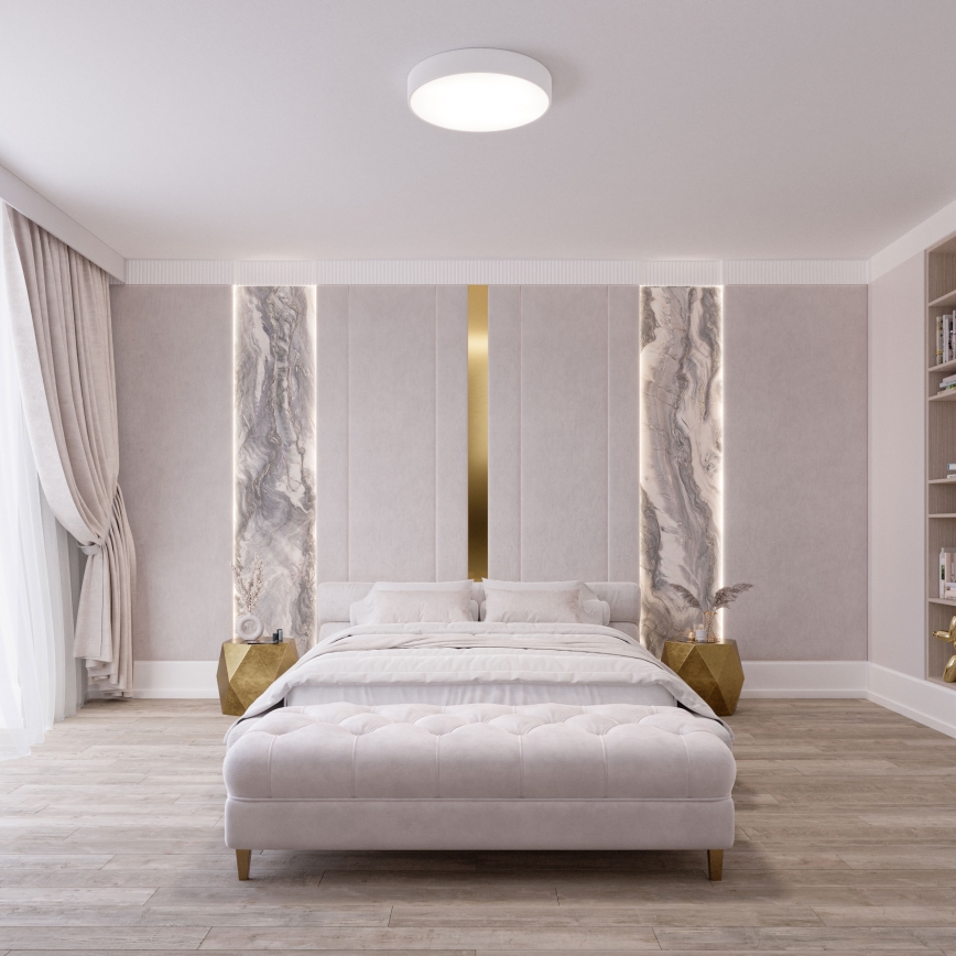 Brilagi - LED RGBW stmievateľné stropné svietidlo CLARE 2xE27/9W/230V 2700-6500K priemer 30 cm Wi-Fi biela