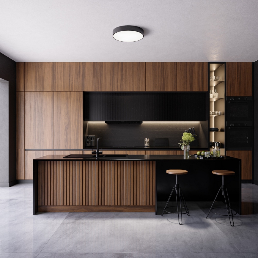 Brilagi - LED RGBW stmievateľné stropné svietidlo CLARE 2×E27/9W/230V 2700–6500 K priemer 30 cm Wi-Fi čierne