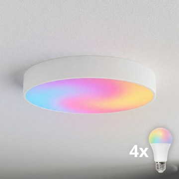 BRILAGI - LED RGBW stmievateľné stropné svietidlo CLARE 4xE27/12W/230V 2700-6500K pr. 50 cm biela