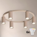 BRILAGI - LED RGBW Stmievateľné stropné svietidlo SELE 6xGU10/6,5W/230V 2700-6500K béžová + diaľkové ovládanie