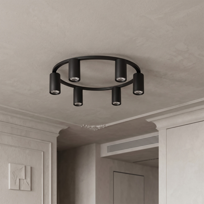 BRILAGI - LED RGBW Stmievané stropné svietidlo SELE 6xGU10/6,5W/230V 2700-6500K čierne + diaľkové ovládanie