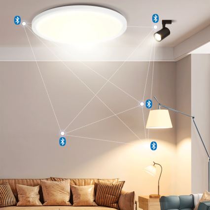 Brilagi - LED RGBW stmievateľné stropné svietidlo VIBE LED/36W/230V 3000-6500K pr. 40 cm biela + diaľkové ovládanie