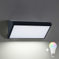 Brilagi - LED RGBW Stmievateľné vonkajšie nástenné svietidlo TRIANGLE 1xE27/9W/230V 2700-6500K IP65 čierna