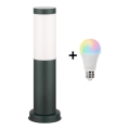 Brilagi - LED RGBW stmievateľné vonkajšie svietidlo 1xE27/9W/230V 2700-6500K IP44 40 cm antracit