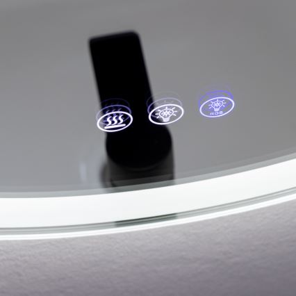 Brilagi - LED RGBW Kúpeľňové vyhrievané zrkadlo AVA PRO LED/18W/230V pr. 60 cm IP44 CRI 90 stmievateľné + CCT