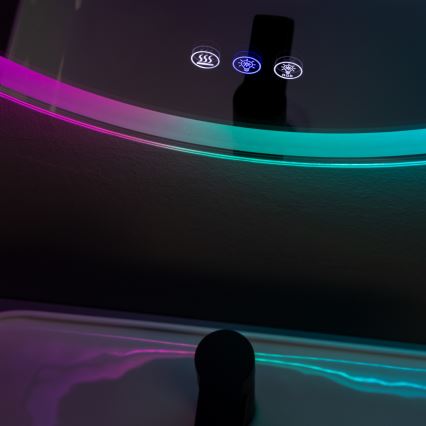 Brilagi - LED RGBW Kúpeľňové vyhrievané zrkadlo AVA PRO LED/18W/230V pr. 60 cm IP44 CRI 90 stmievateľné + CCT