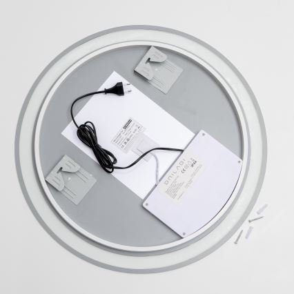 Brilagi - LED RGBW Kúpeľňové vyhrievané zrkadlo AVA PRO LED/18W/230V pr. 60 cm IP44 CRI 90 stmievateľné + CCT