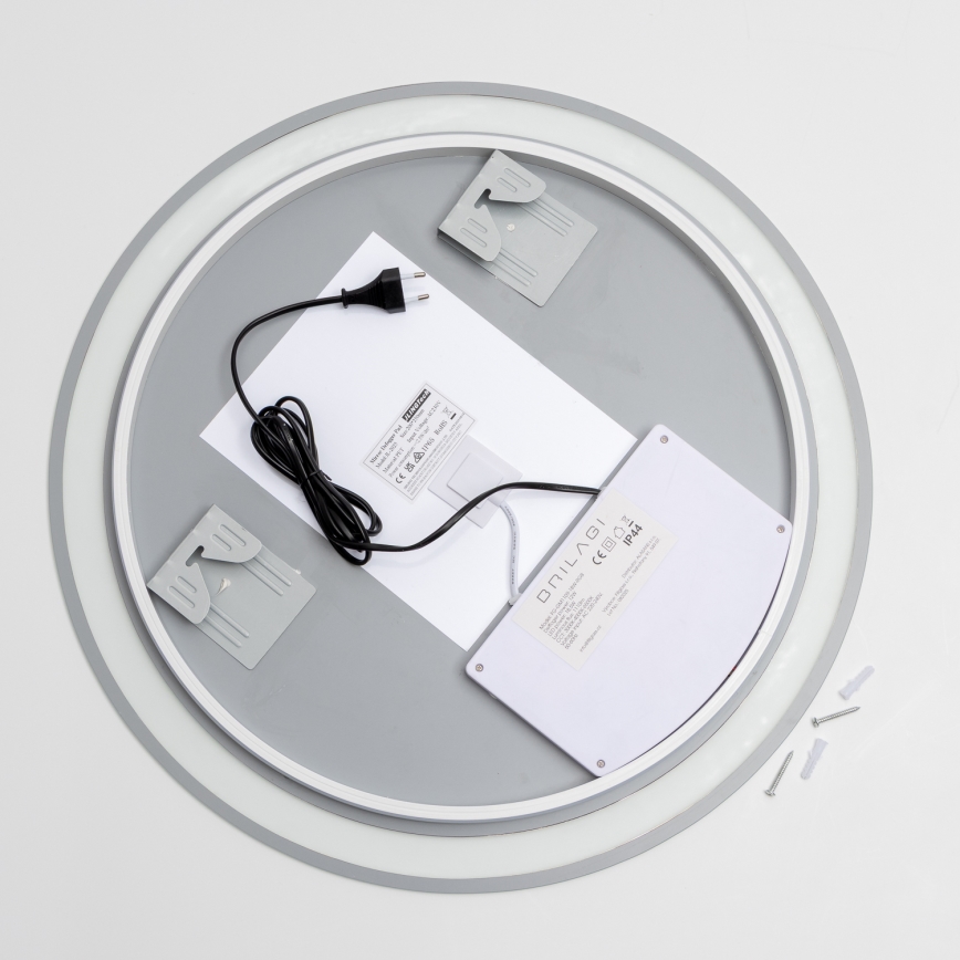 Brilagi - LED RGBW Kúpeľňové vyhrievané zrkadlo AVA PRO LED/18W/230V pr. 60 cm IP44 CRI 90 stmievateľné + CCT