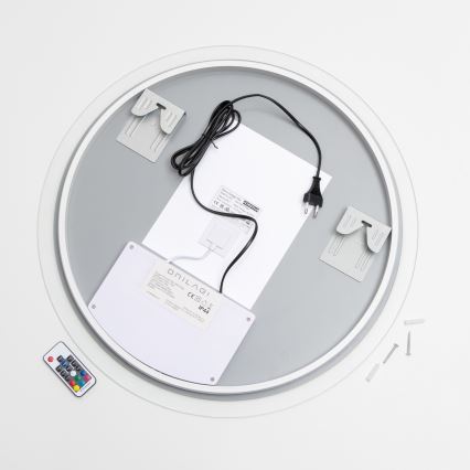 Brilagi - LED RGBW Kúpeľňové vyhrievané zrkadlo CLARA PRO LED/19W/230V pr. 60 cm IP44 CRI 90 stmievateľné + CCT + diaľkové ovládanie