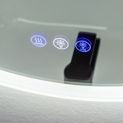Brilagi - LED RGBW Kúpeľňové vyhrievané zrkadlo CLARA PRO LED/18,5W/230V pr. 60 cm IP44 CRI 90 stmievateľné + CCT