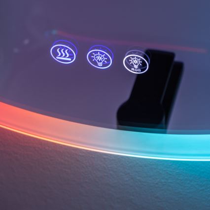 Brilagi - LED RGBW Kúpeľňové vyhrievané zrkadlo CLARA PRO LED/18,5W/230V pr. 60 cm IP44 CRI 90 stmievateľné + CCT