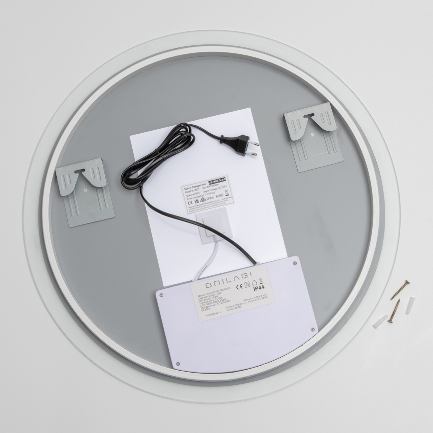 Brilagi - LED RGBW Kúpeľňové vyhrievané zrkadlo CLARA PRO LED/18,5W/230V pr. 60 cm IP44 CRI 90 stmievateľné + CCT