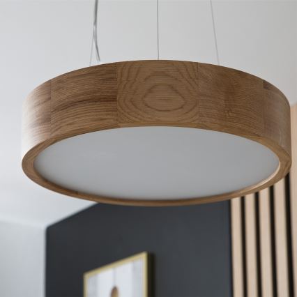 BRILAGI - LED RGBW stmievateľný luster na lane CARVALHO 2xE27/12W/230V 2700-6500K dub priemer 37 cm