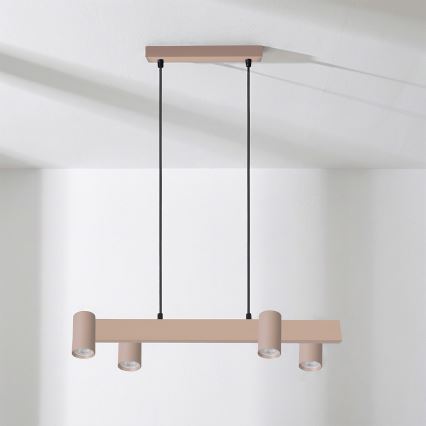 BRILAGI - LED RGBW stmievateľný luster na lanku SELE 4xGU10/6,5W/230V 2700-6500K béžová