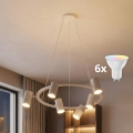 BRILAGI - LED RGBW stmievateľný luster na lanku SELE 6xGU10/6,5W/230V 2700-6500K biela + diaľkové ovládanie