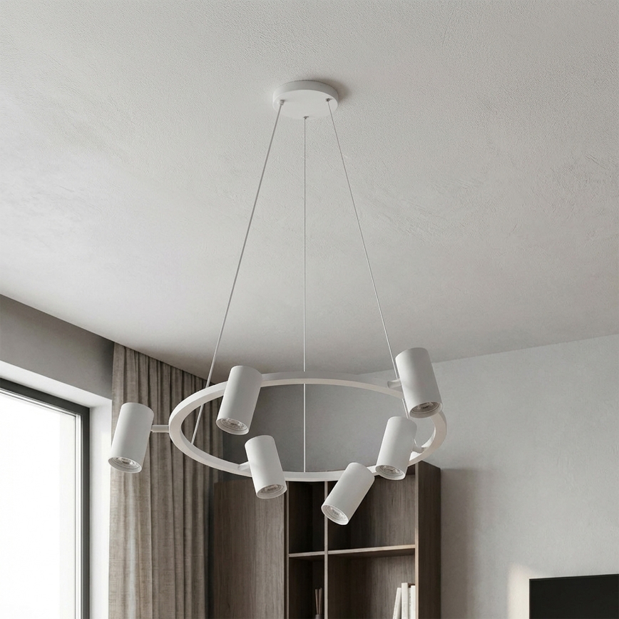 BRILAGI - LED RGBW stmievateľný luster na lanku SELE 6xGU10/6,5W/230V 2700-6500K biela + diaľkové ovládanie