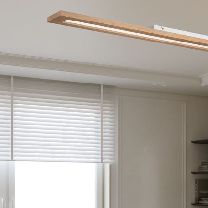 Brilagi - LED RGBW Stmievateľný panel WOODY FRAME LED/34W/230V 11,5x123 cm 2700-6500K dub + diaľkové ovládanie