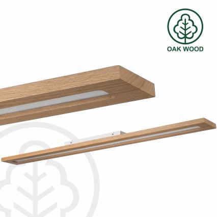 Brilagi - LED RGBW Stmievateľný panel WOODY FRAME LED/34W/230V 11,5x123 cm 2700-6500K dub + diaľkové ovládanie