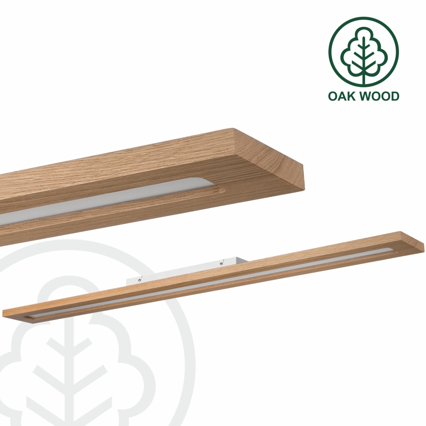 Brilagi - LED RGBW Stmievateľný panel WOODY FRAME LED/34W/230V 11,5x123 cm 2700-6500K dub + diaľkové ovládanie