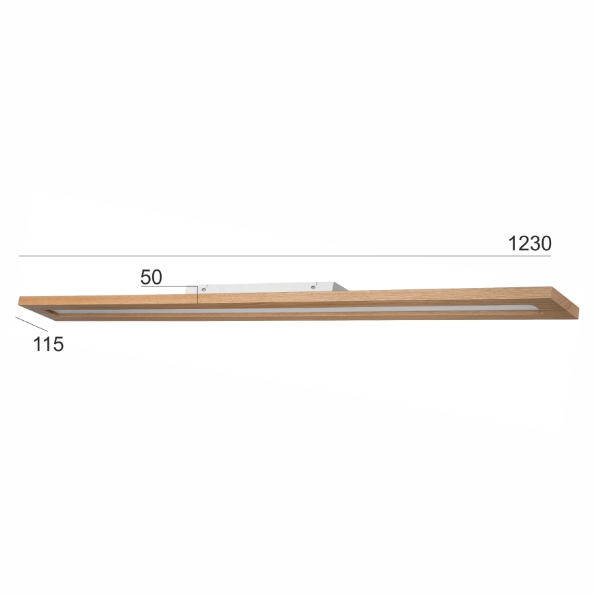 Brilagi - LED RGBW Stmievateľný panel WOODY FRAME LED/34W/230V 11,5x123 cm 2700-6500K dub + diaľkové ovládanie