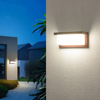BRILAGI - LED RGBW Stmievateľné vonkajšie nástenné svietidlo BRICKY 1xE27/12W/230V 2700-6500K IP54 hnedá