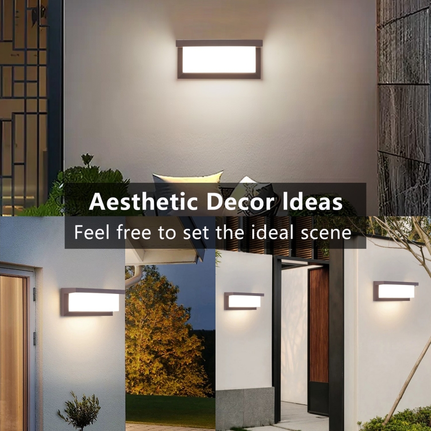BRILAGI - LED RGBW Stmievateľné vonkajšie nástenné svietidlo BRICKY 1xE27/12W/230V 2700-6500K IP54 hnedá