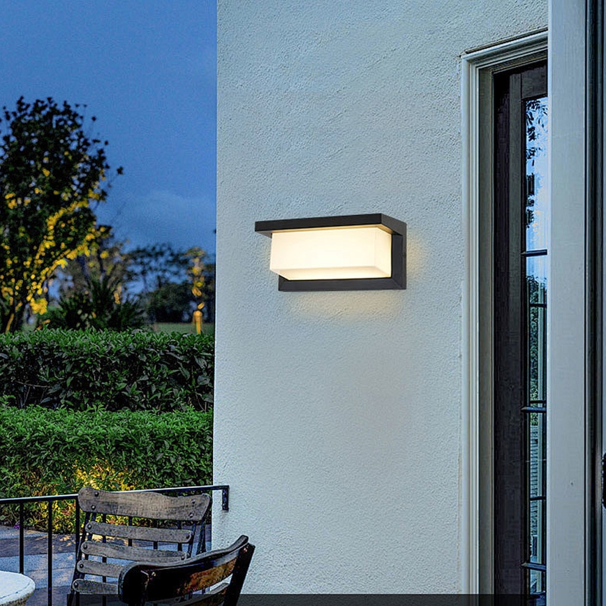 Brilagi - LED RGBW Stmievané vonkajšie nástenné svietidlo BRICKY 1xE27/15W/230V 2700-6500K IP54 čierna