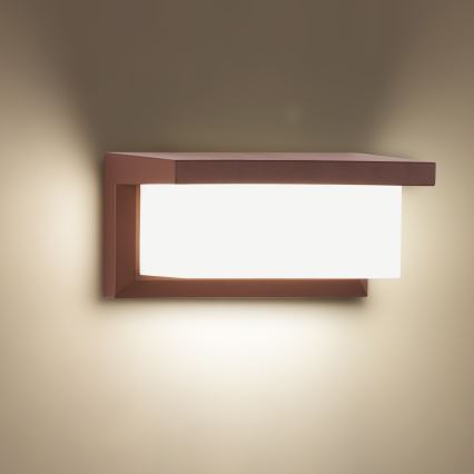 Brilagi - LED RGBW Stmievateľné vonkajšie nástenné svietidlo BRICKY 1xE27/15W/230V 2700-6500K IP54 hnedá