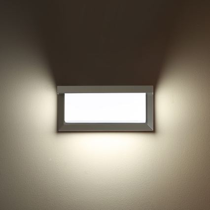 Brilagi - LED RGBW stmievateľné vonkajšie nástenné svietidlo BRICKY 1xE27/15W/230V 2700-6500K IP54 sivá