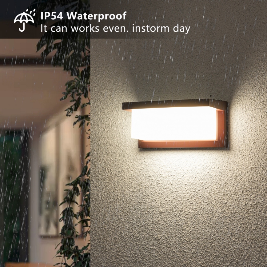 Brilagi - LED RGBW Stmievateľné vonkajšie nástenné svietidlo BRICKY 1xE27/9W/230V 2700-6500K IP54 hnedá
