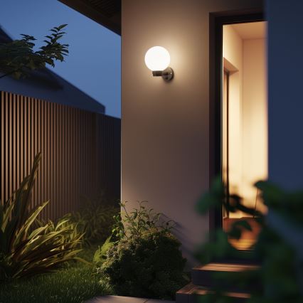 BRILAGI - LED RGBW stmievateľné vonkajšie nástenné svietidlo HARBOR 1xE27/12W/230V 2700-6500K IP33 antracit/biela