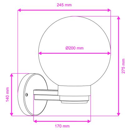 BRILAGI - LED RGBW stmievateľné vonkajšie nástenné svietidlo HARBOR 1xE27/12W/230V 2700-6500K IP33 antracit/biela
