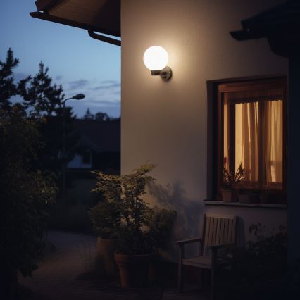 BRILAGI - LED RGBW Stmievateľné vonkajšie nástenné svietidlo HARBOR 1xE27/12W/230V 2700-6500K IP33 čierna/biela