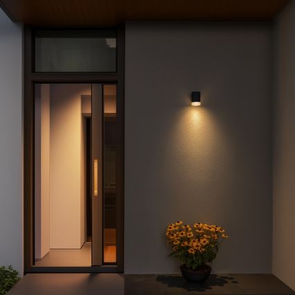 Brilagi - LED RGBW stlmiteľné vonkajšie nástenné svietidlo MATERA 1xGU10/4,8W/230V 3000K IP54 antracit + diaľkové ovládanie