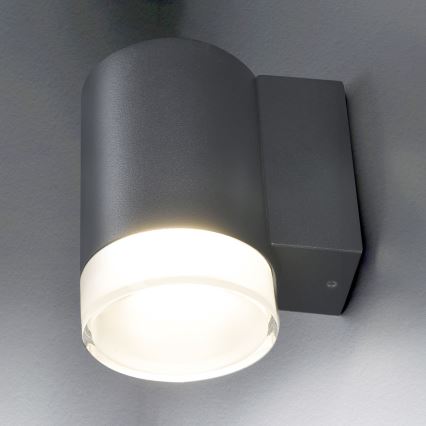 Brilagi - LED RGBW stlmiteľné vonkajšie nástenné svietidlo MATERA 1xGU10/4,8W/230V 3000K IP54 antracit + diaľkové ovládanie
