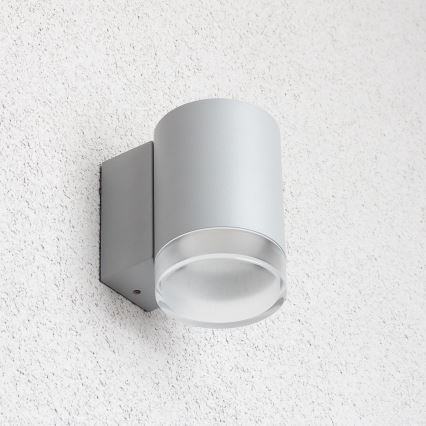 Brilagi - LED RGBW stmievateľné vonkajšie nástenné svietidlo MATERA 1xGU10/4,8W/230V 3000K IP54 sivá + diaľkové ovládanie