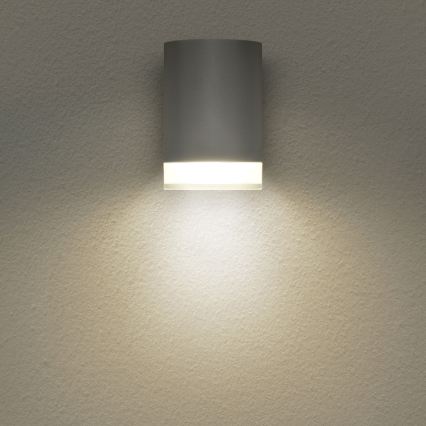 Brilagi - LED RGBW stmievateľné vonkajšie nástenné svietidlo MATERA 1xGU10/4,8W/230V 3000K IP54 sivá + diaľkové ovládanie