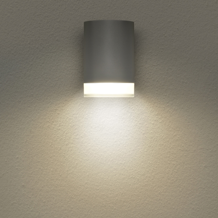 Brilagi - LED RGBW stmievateľné vonkajšie nástenné svietidlo MATERA 1xGU10/4,8W/230V 3000K IP54 sivá + diaľkové ovládanie