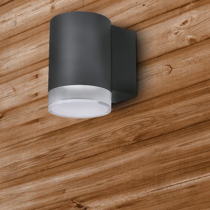 Brilagi - LED RGBW stlmiteľné vonkajšie nástenné svietidlo MATERA 1xGU10/6W/230V 3000K IP54 antracit + diaľkové ovládanie