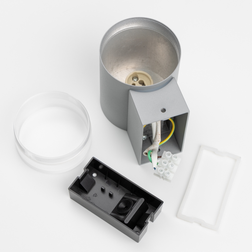 Brilagi - LED RGBW stmievateľné vonkajšie nástenné svietidlo MATERA 1xGU10/6W/230V 3000K IP54 sivá + diaľkové ovládanie