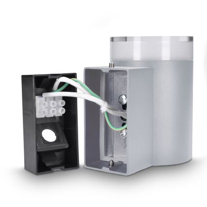 Brilagi - LED RGBW stmievateľné vonkajšie nástenné svietidlo MATERA 1xGU10/6W/230V 3000K IP54 sivá + diaľkové ovládanie