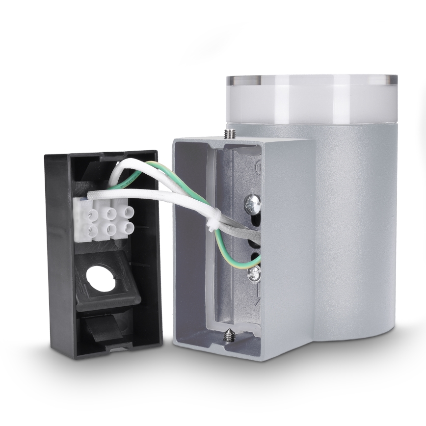 Brilagi - LED RGBW stmievateľné vonkajšie nástenné svietidlo MATERA 1xGU10/6W/230V 3000K IP54 sivá + diaľkové ovládanie