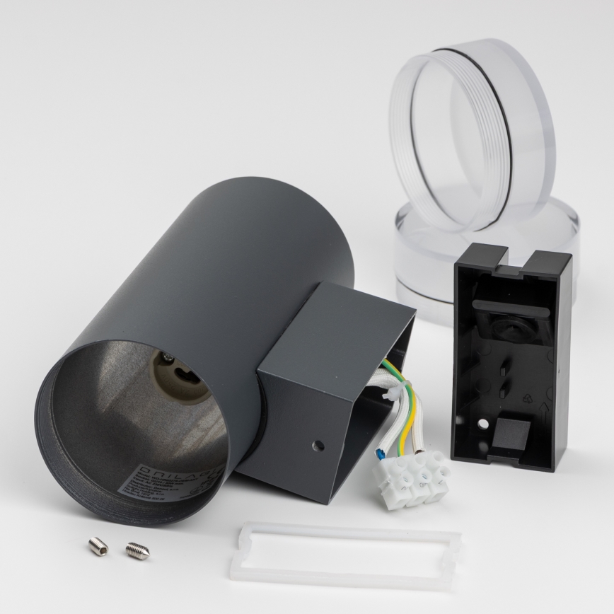 Brilagi - LED RGBW stmievateľné vonkajšie nástenné svietidlo MATERA 2xGU10/4,8W/230V 3000K IP54 antracit + diaľkové ovládanie