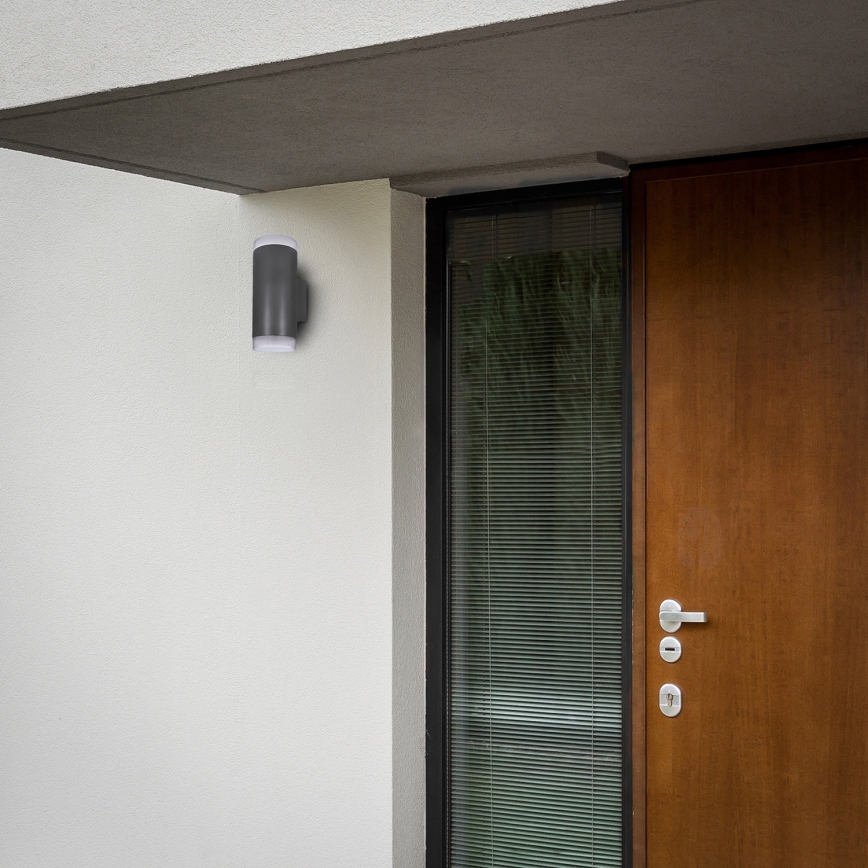 Brilagi - LED RGBW stmievateľné vonkajšie nástenné svietidlo MATERA 2xGU10/4,8W/230V 3000K IP54 antracit + diaľkové ovládanie