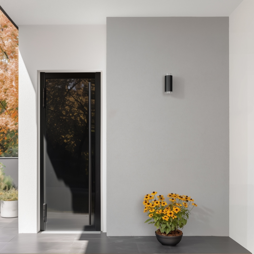 Brilagi - LED RGBW stmievateľné vonkajšie nástenné svietidlo MATERA 2xGU10/4,8W/230V 3000K IP54 čierna + diaľkové ovládanie