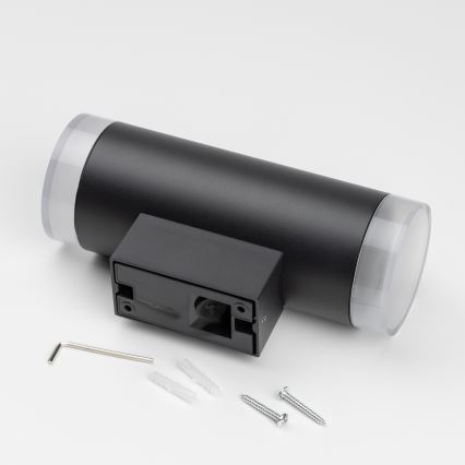 Brilagi - LED RGBW stmievateľné vonkajšie nástenné svietidlo MATERA 2xGU10/4,8W/230V 3000K IP54 čierna + diaľkové ovládanie