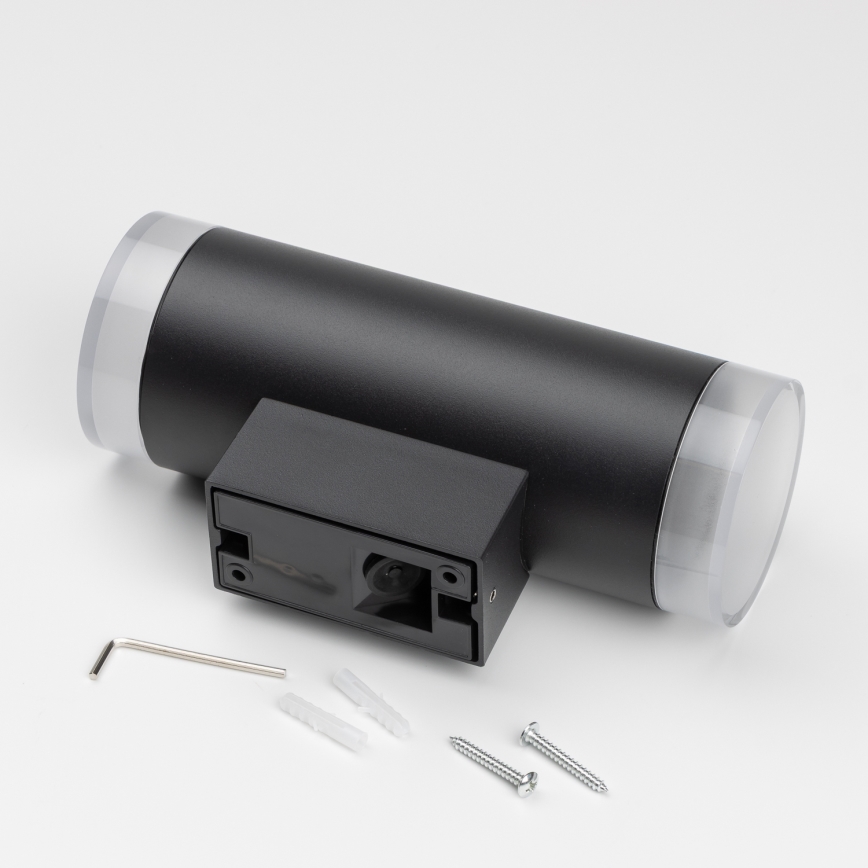 Brilagi - LED RGBW stmievateľné vonkajšie nástenné svietidlo MATERA 2xGU10/4,8W/230V 3000K IP54 čierna + diaľkové ovládanie