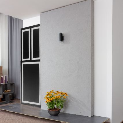 Brilagi - LED RGBW stmievateľné vonkajšie nástenné svietidlo MATERA 2xGU10/4,8W/230V 3000K IP54 čierna + diaľkové ovládanie
